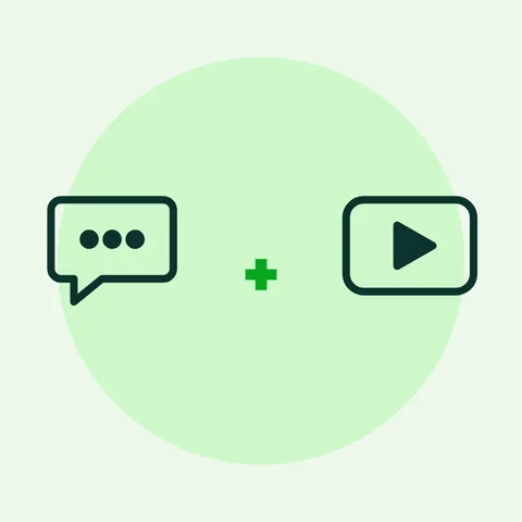 Ícones de conversa e de vídeo aula: suporte exclusivo no WhatsApp